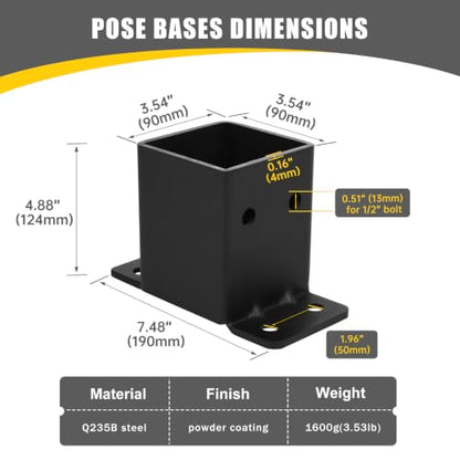 Post Base for Wood Post