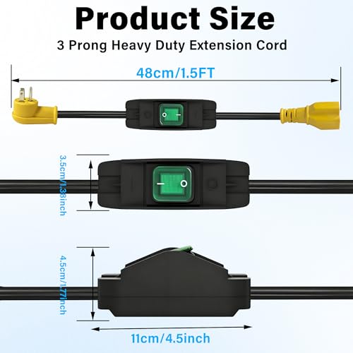 Heavy Duty Extension Cord with Switch