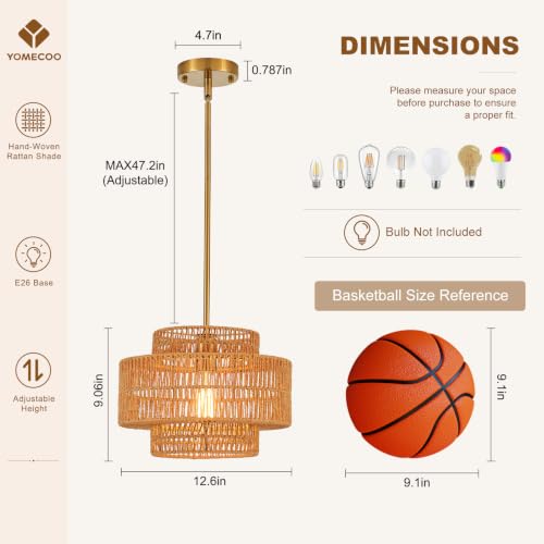 Hand Woven Rattan Chandelier