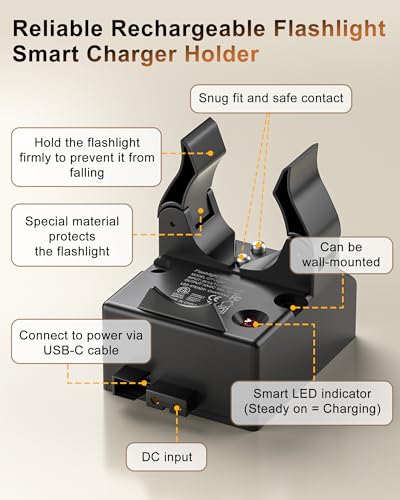 USB C for Streamlight Charger 75105 Charger Holder for Streamlight Stinger