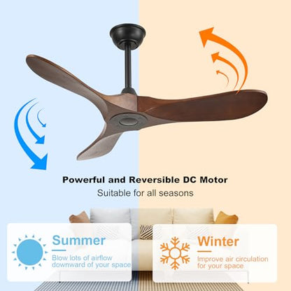 42'' Outdoor Ceiling Fan no Light (42 inch / Dark walnut)