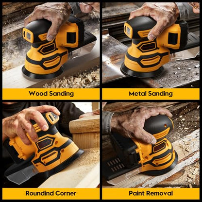 Cordless Random Orbital Sander for Dewalt 20V Battery