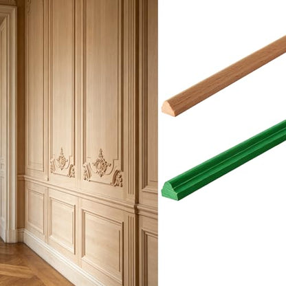 12 Pcs Unfinished 3D Decorative Wood Trim Molding 15.75 Inch Decorative Wood Molding DIY Trim for Decorate Walls