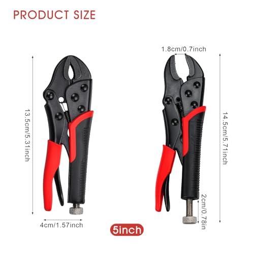 2pcs Locking Pliers Set