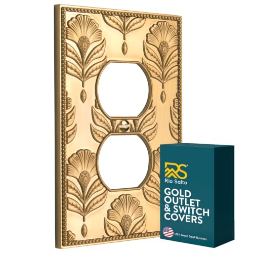 Light Switch Cover Plate Outlet Covers Brushed Brass Gold Metal Decorative Wall Plates
