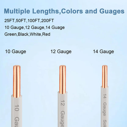 THHN Wire 12 Gauge 200FT (12 Gauge 200FT / White)