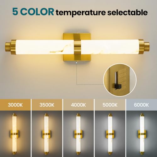 LED Modern Wall Sconces (Resin Gold / 24-Inch)