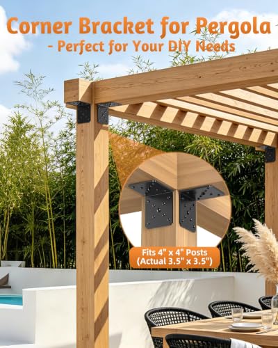 4 Pack L Brackets for Shelves Wood