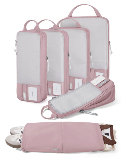 6 Set Compression Packing Cubes for Travel (Mist Purple / Set of 6)