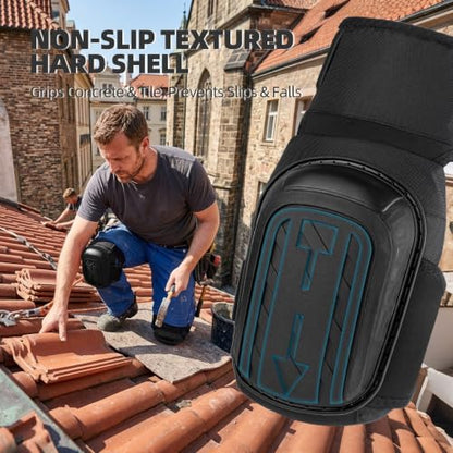 Professional Work Knee Pads with Thick Foam Cushioning & Soft Gel Core
