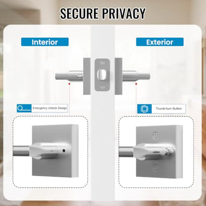 Indoor Privacy Door Handle (Satin Nickel)