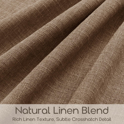Rust Brown Pinch Pleat Light Filter Extra Long Curtains 120 Inches Length (Rust Brown / 40"W x 120"L (Pack of 2))