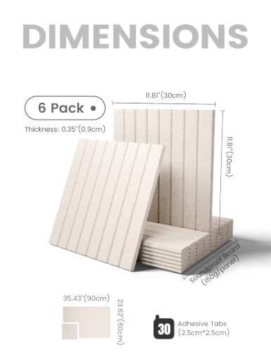36" x 24" Large Felt Bulletin Board (Oatmeal / Fine-stripe 6-pack)