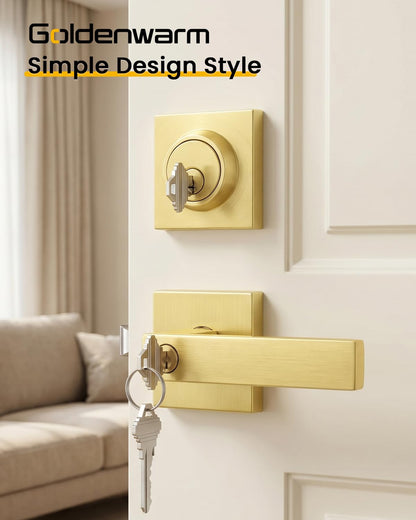 Exterior Door Lock Set with Single Cylinder Deadbolt