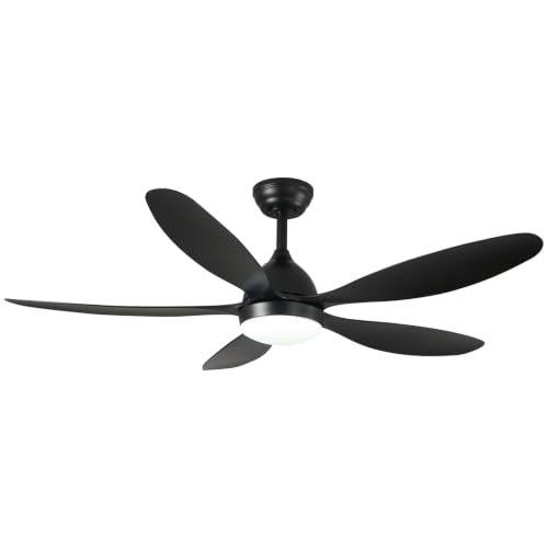 52Inch White Outdoor Ceiling Fan with Light 3CCT LED Light & Remote Control