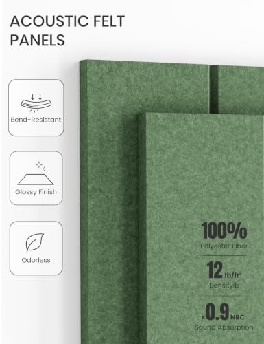 48" x 36" Large Felt Bulletin Board (Christmas Tree Green / Bold-stripe 12-pack)
