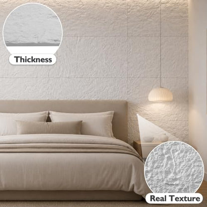 4 PCS Faux Stone Wall Panel 47.2’’ x 23.6’’ Interior Exterior Wall Decor 3D PU Panel