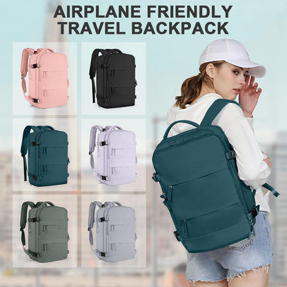 Travel Backpack For Women Men (Peacock Blue / 25 liters)
