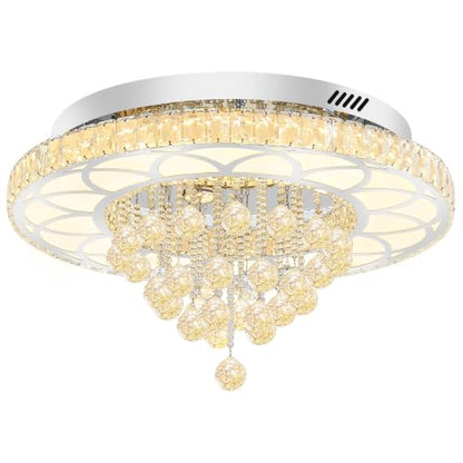 Flush Mount Crystal Chandelier