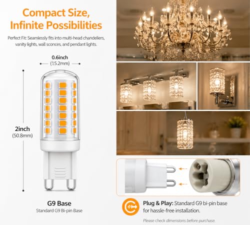 G9 LED Light Bulbs 5W 50W Halogen Equivalent