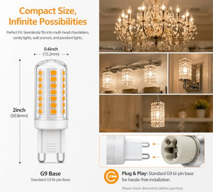 G9 LED Light Bulbs 5W 50W Halogen Equivalent