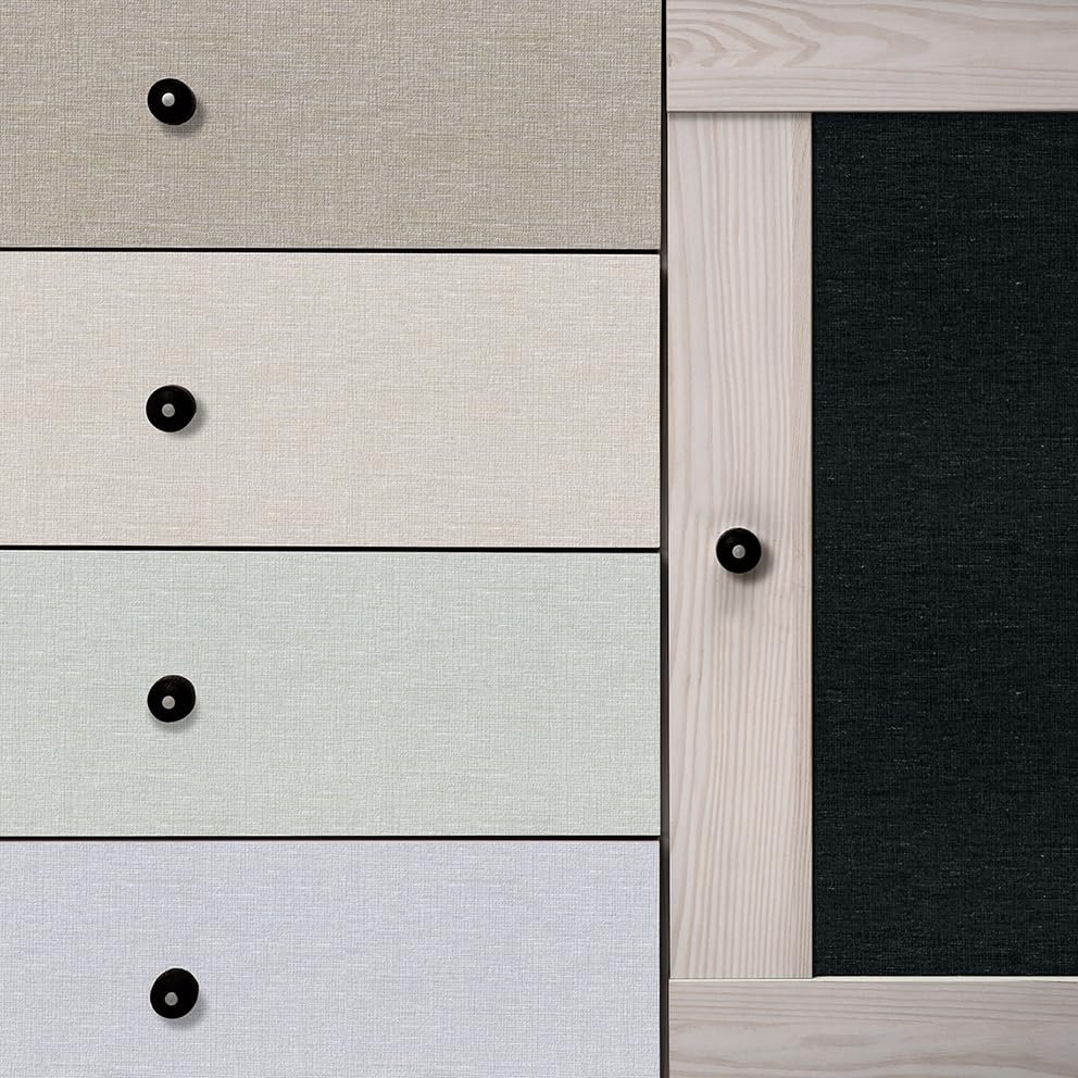 Woven Fabric Peel and Stick Wallpaper Subtle Linen Texture Grasscloth Washable Thick Self