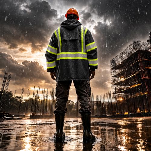 High Visibility Reflective Rain Jacket
