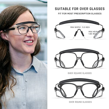 Anti fog Safety Glasses Over Glasses