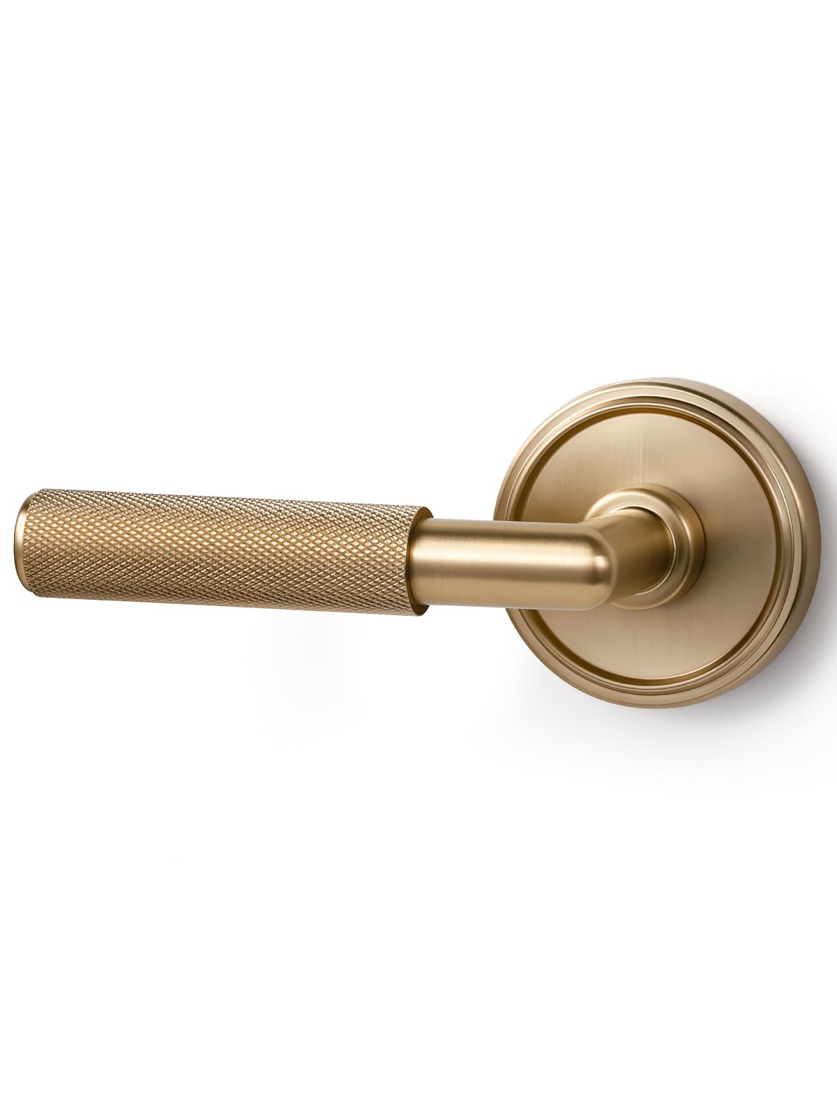 Knurled Door Lever Champagne Bronze Double Dummy Door Handle (Champagne Bronze)