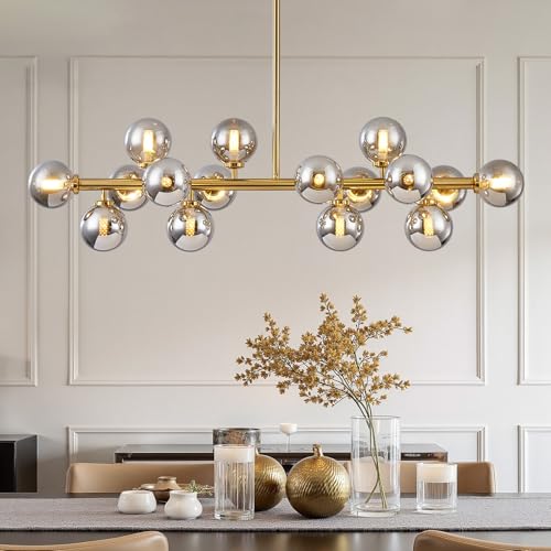 Mid Century Modern Glass Globe Sputnik Chandelier