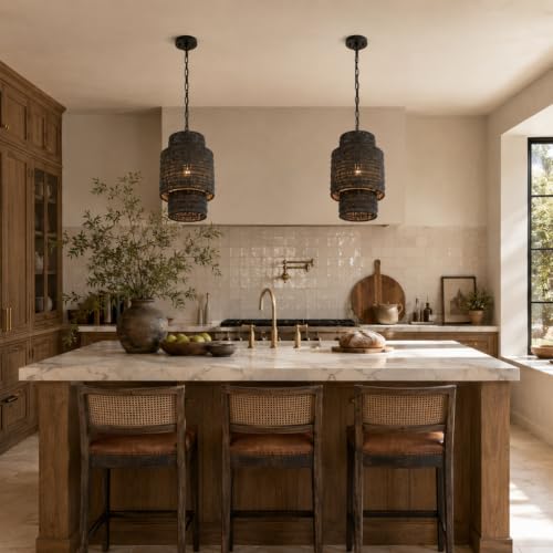 Farmhouse Rattan Lighting