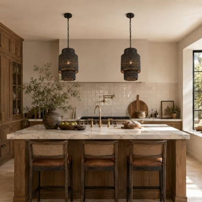 Farmhouse Rattan Lighting