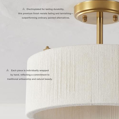 White Boho Rattan Chandelier Natural Wicker