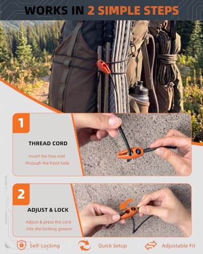 Adjustable Bungee Cords with Self
