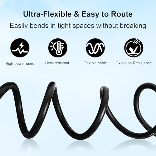 Pure Copper Wire Red and Black Battery Cable Oxygen Free Stranded Copper Wire for Automotive