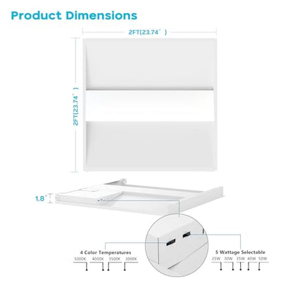 2x2 2×4 LED Troffer Light