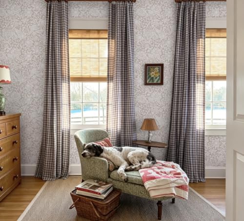 Floral Peel and Stick Wallpaper Beige William Morris Contact Paper (Beige / 17.3" x 196")