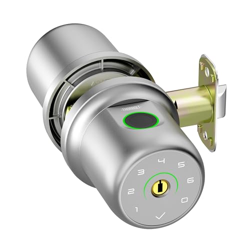 Fingerprint Door Knob Lock with Keypad Biometric Door Knob Auto