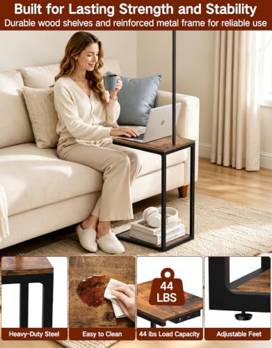 Floor Lamp with Table & Remote