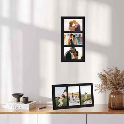 4x6 Collage Picture Frames (Rustic Black / 7x13.5in (1Pack))