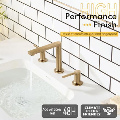 Bathroom Sink Faucet 3 Hole (Champagne Bronze / 1.2 GPM)