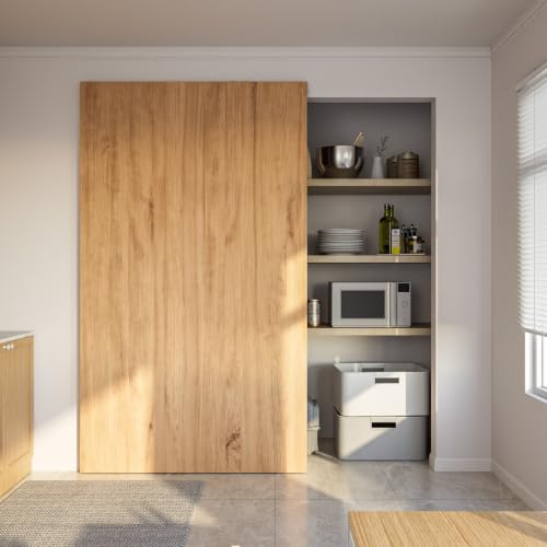 Concealed Sliding Barn Door Hardware with Soft Close Mechanism