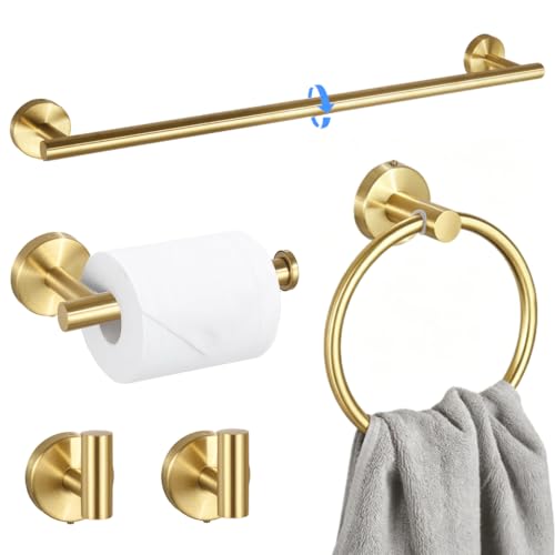 Brushed Gold Bathroom Accessories Set