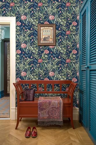 Brid and Floral Peel and Stick Wallpaper Flower Contact Paper Removable Wallpaper Peel and Stick