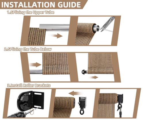 Outdoor Roller Shade (Walnut / 48"W x 72"H)