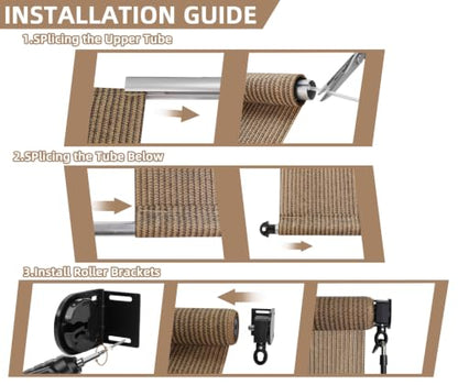 Outdoor Roller Shade (Walnut / 48"W x 72"H)
