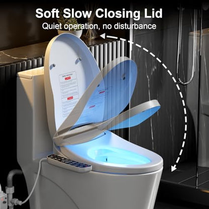 Electric Heated Bidet Toilet Seat with Warm Water Wash