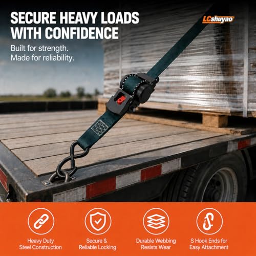 Retractable Ratchet Straps 2" x 13ft 2