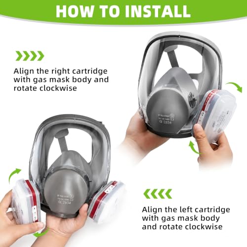 Full Face Mask Assembly with Replacement Lens for 6000
