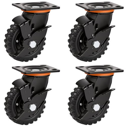 Caster Wheels 4pcs Heavy Duty Swivel with Brake